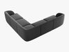 Micadoni 5-Sitzer Symmetrisches Ecksofa Miley Samt Bluvel Grau Bild 2