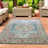 TeppichHome24 Teppich Teppich Orient Outdoor Vintage in blau creme, rechteckig Bild 2