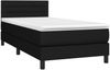 vidaXL Boxspringbett mit Matratze Schwarz 100x200 cm Stoff 3140115 Bild 3