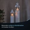 KHG Laterne Leuchtturm 99 cm mit Kerze aus Metall/Glas in weiß, Kerzenständer, Kerzenhalter, Outdoor und Indoor, Deko, Glaseinsatz, für Wohnzimmer, Balkon, Terrasse, Garten usw. Bild 2