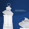 KHG Laterne Leuchtturm 99 cm mit Kerze aus Metall/Glas in weiß, Kerzenständer, Kerzenhalter, Outdoor und Indoor, Deko, Glaseinsatz, für Wohnzimmer, Balkon, Terrasse, Garten usw. Bild 5
