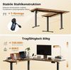 Höhenverstellbarer L-förmiger Schreibtisch 190 x 155 cm Elektrisch Braun Bild 4