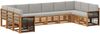 vidaXL Ecksofa Set mit Kissen 7 pcs Natürlich und Hellgrau 3384892 Bild 2