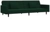 vidaXL Schlafsofa 2-Sitzer mit 2 Kissen Dunkelgrün Samt 375818 Bild 2