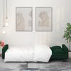 vidaXL Schlafsofa 2-Sitzer mit 2 Kissen Dunkelgrün Samt 375818 Bild 3