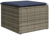 vidaXL 10-teiliges Gartensofa-Set mit Kissen, grau, Polyrattan 3224766 Bild 5