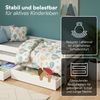 Bellabino 'Kuru' Kinderbett 90x200 cm mit Matratze und 2 Schubladen, weiß, Jugendbett mit Rausfallschutz und Lattenrost Bild 3