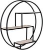 Regal Ross 3 Ablagen schwarz natur Standregal Holzregal Wandregal Raumteiler Bild 3