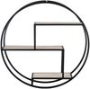 Regal Ross 3 Ablagen schwarz natur Standregal Holzregal Wandregal Raumteiler Bild 2