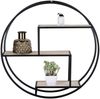 Regal Ross 3 Ablagen schwarz natur Standregal Holzregal Wandregal Raumteiler Bild 4