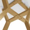 Esstisch Ø100x75 cm, MDF mit weißer Marmorstruktur, goldene X-Ständer aus Stahl,Weiß und Golden Bild 5