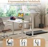 120 x 60 cm Höhenverstellbarer Schreibtisch mit Haken Elektrischer Stehschreibtisch Weiß Bild 4