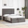 vidaXL Ottoman-Bett mit Matratze & LEDs Grau 140x200 cm Kunstleder 3313858 Bild 4