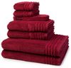 Vossen Vienna Style Supersoft 8 tlg. Frottier-Set - 2 X Handtuch (50 X 100cm), 2 X Duschtuch (67 X 140cm), 2 X Gästetuch (30 X 50cm), 2 X Waschhandschuh (16 X 22cm) - 620 g/m2 - Rubin Bild 1