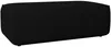 Vente-unique - AMELIA Pouf SamtStoff Schwarz - B 69 cm x H 42 cm x L 102 cm Bild 2