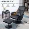 HOMCOM Polsterstuhl Relaxsessel mit Liegefunktion (Polstersessel, 2 St), für Wohnzimmer, Schlafzimmer, Kunstleder, Schwarz Bild 4