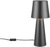 Große LED Tischleuchte aus Metall Schwarz, Höhe 40cm Bild 2
