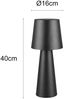Große LED Tischleuchte aus Metall Schwarz, Höhe 40cm Bild 4