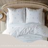 MTOnlinehandel Bettwäsche Flower Power 135x200 + 80x80 cm in Renforcé, zarte Blümchen, 100% Baumwolle, 2 teilig, florales Design – zeitlos schön in Weiß und Beige Bild 4
