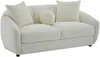 Vente-unique - Couchgarnitur Stoff Weiß - B 96 cm x H 78 cm x L 182 cm216 cm Bild 4