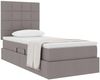vidaXL Aufbewahrungsbett mit Matratze Taupe 90 x 200 cm Polyester 3371757 Bild 3