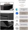 Schuhkipper Metall 50 x15 x70,5 cm, 2 Klappen, schwarz RAL 9005 Bild 2