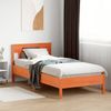 vidaXL Massivholzbett ohne Matratze Wachsbraun 90x190 cm Kiefernholz 842677 Bild 3