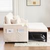 3-Sitzer Schlafsofa, Cord mit Chaiselongue & Stauraum, USB-Anschluss, 212,5x136x86 cm, Beige Bild 3