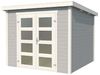 Lasita Maja Gartenhaus Zambezi 5 Gartenhaus aus Holz in Grau Holzhaus mit 28 mm Wandstärke Blockbohlenhaus mit Montagematerial Bild 4
