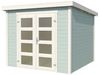 Lasita Maja Gartenhaus Zambezi 5 Gartenhaus aus Holz in Grau Holzhaus mit 28 mm Wandstärke Blockbohlenhaus mit Montagematerial Bild 3