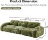 Flieks Modulares Sofa 3-Sitzer, Cloud Sofa mit runden Armlehnen, Chenille weich, rahmenlos bodennah, Lounge Sofa, Grün Bild 4