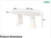 MEBLINI Esstisch Rund Ausziehbar aus Metall - 100-176x76 cm - CONEY - Kaschmir/Kaschmir - Loft - Esszimmertisch Modern - Küchentisch - Ausziehtisch - Round Dining Table Bild 3