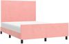 vidaXL Bettgestell mit Kopfteil Rosa 140x190 cm Samt 3125634 Bild 3