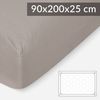 Kisska Bettlaken LUNA Spannbettuch, Naturfaser - Baumwolle, Gummizug: an den Ecken, Atmungsaktiv, Bettlaken aus Baumwolle 90x200x25cm Bild 3
