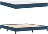 vidaXL Boxspringbett mit Matratze Blau 180 x 200 cm Stoff 3398513 Bild 5