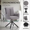 Esszimmerstühle Drehbar 4 Stühle für den Esstisch Küchenstühle mit Armlehne Stoff Grau Polsterstühle Sessel Bild 4