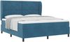 vidaXL Boxspringbett mit Kopfteil Dunkelblau 200 x 180 cm Samt 3340998 Bild 2