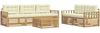vidaXL Outdoor-Sofagarnitur 6 pcs Weiß und Creme 3390035 Bild 2