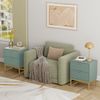 UEV Nachttisch 2er Set, Nachtkommode mit Schubladen (Nachtschrank mit 2 Schubladen für Kinderzimmer/Schlafzimmer/Wohnzimmer), kleine Beistelltisch Sofatisch mit Kippschutz Bild 4