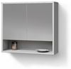 Livinity® Badezimmerspiegelschrank ATERNO, Weiß, 70 x 65 cm mit 2 Türen (1-St) Bild 4