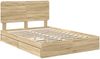 vidaXL Aufbewahrungsbett Sonoma-Eiche 140 x 190 cm Holzwerkstoff 3412688 Bild 4
