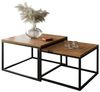 Lookway Couchtisch Yoshi 2in1 mit Tischplatte in natürlicher Holzfarbe (2er-Set), Breite: 70 cm und 60 cm Bild 4