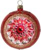 Reflexkugel Ø 6cm, Rot glänzend, Spitzenbordüre - Schatzhauser Weihnachtsschmuck Bild 2