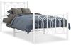 vidaXL Bettgestell mit Kopf- und Fußteil Metall Weiß 80x200 cm 376186 Bild 2