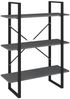 vidaXL Bücherregal 3 Böden Grau 80x30x105 cm Massivholz Kiefer 806534 Bild 2