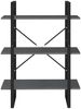 vidaXL Bücherregal 3 Böden Grau 80x30x105 cm Massivholz Kiefer 806534 Bild 5