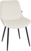 Esszimmerstuhl 2er Set DUBROVNIK Samtstoff Helles Beige Bild 4