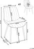 Esszimmerstuhl 2er Set DUBROVNIK Samtstoff Helles Beige Bild 2