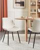 Esszimmerstuhl 2er Set DUBROVNIK Samtstoff Helles Beige Bild 3