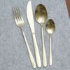 Besteck Set BRIT - Edelstahl - 16-teilig - je 4x Messer, Gabel, Löffel, Teelöffel - gold Bild 2
